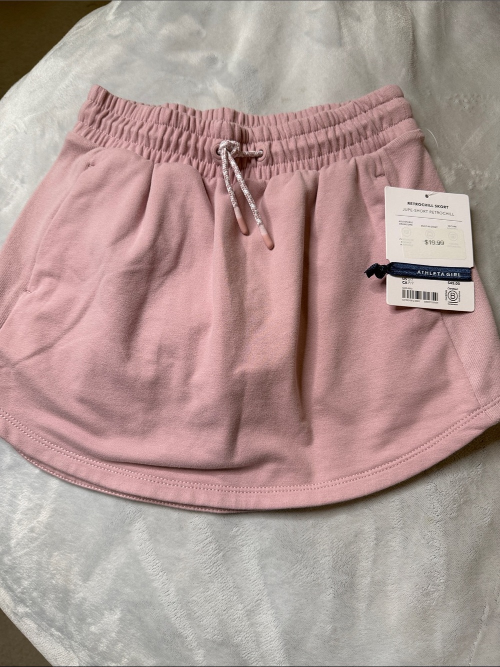 Athleta Dusty Mauve Drawstring Skort